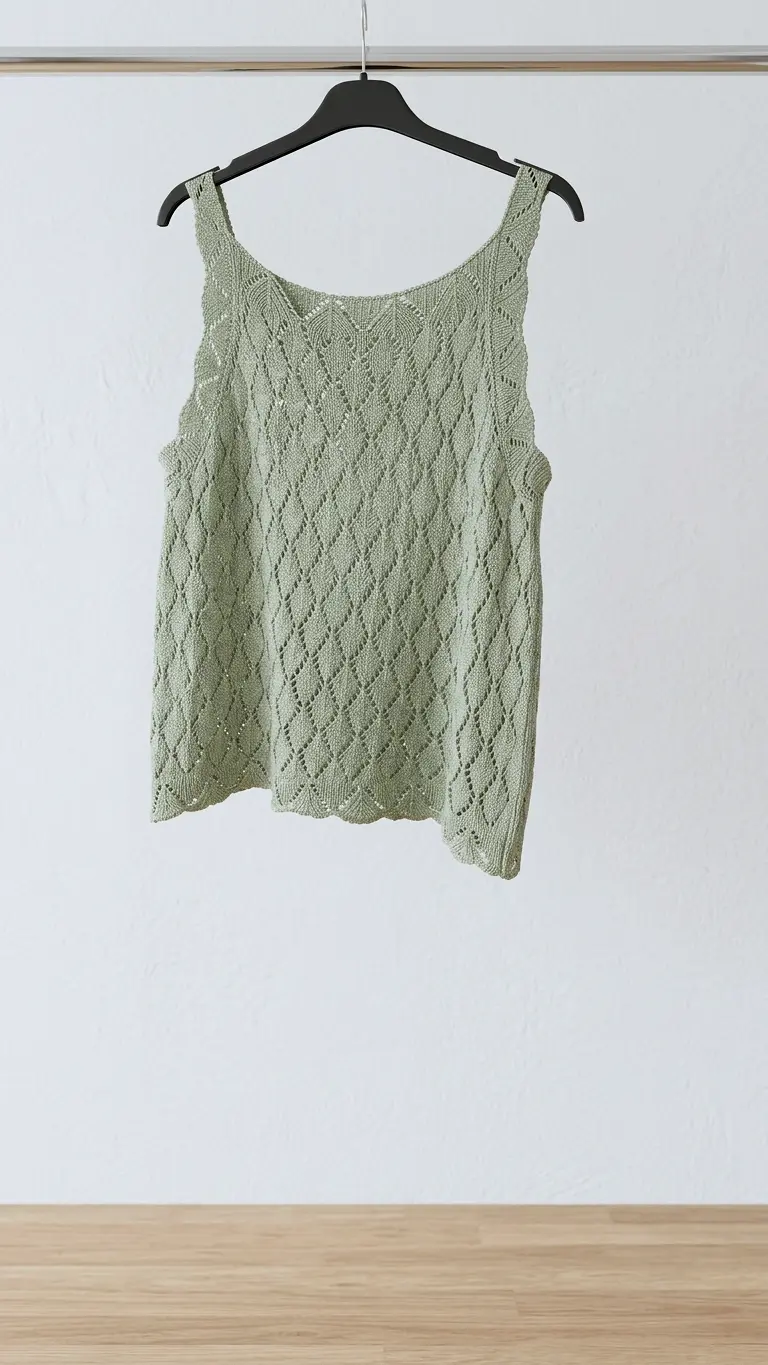 Camisa de lana verde con patrones para mujer